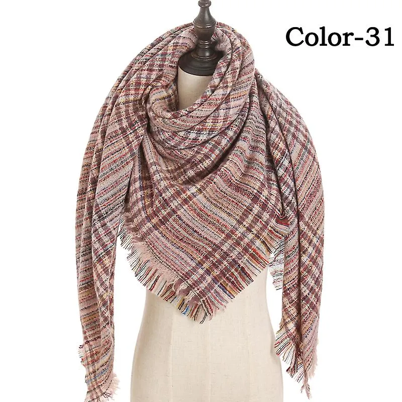 2022 Bufanda de cachemira para mujeres Otoño Invierno Mantones Envolturas Cuello Cálido Pañuelo Manta Triángel Pashmina Bandana 