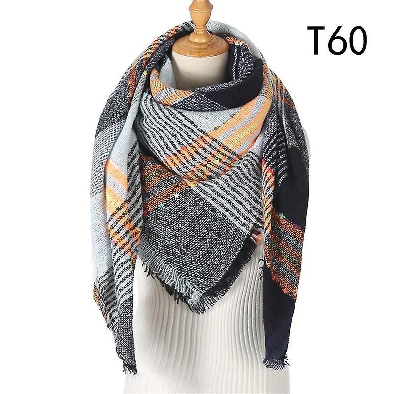 2022 Bufanda de cachemira para mujeres Otoño Invierno Mantones Envolturas Cuello Cálido Pañuelo Manta Triángel Pashmina Bandana 
