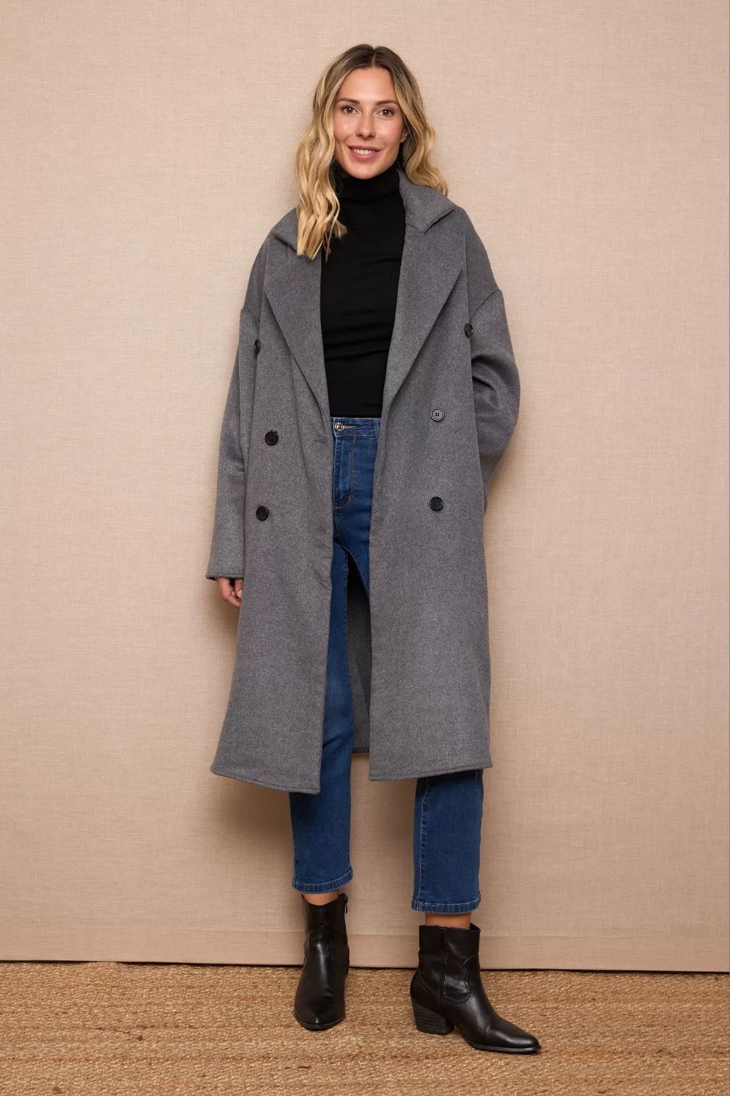 ABRIGO OVERSIZE GRIS LILY