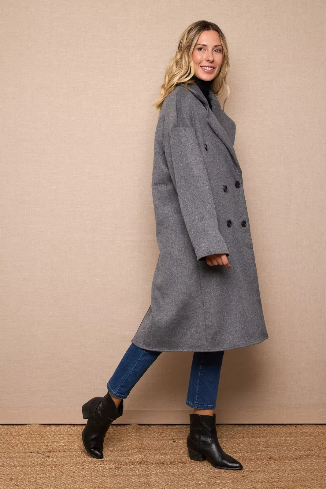 ABRIGO OVERSIZE GRIS LILY
