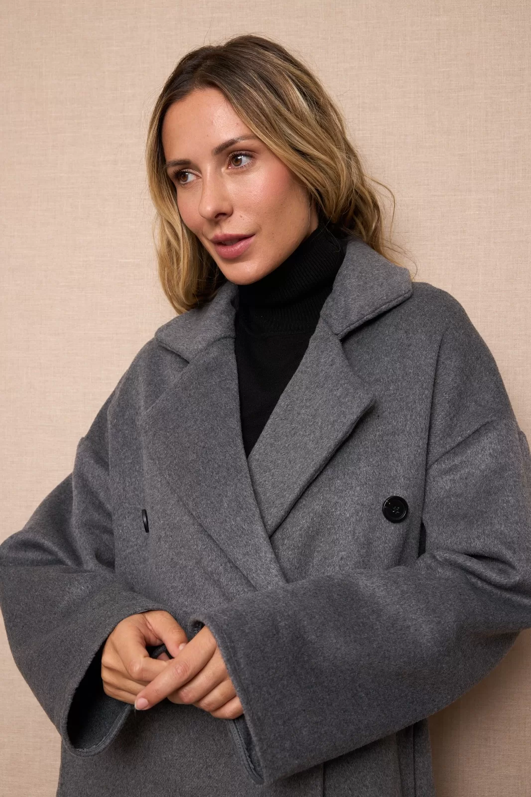 ABRIGO OVERSIZE GRIS LILY