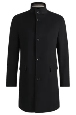 Abrigo regular fit de lana virgen y cashmere
