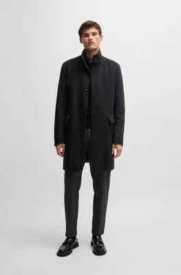 Abrigo regular fit de lana virgen y cashmere
