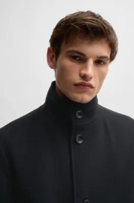 Abrigo regular fit de lana virgen y cashmere