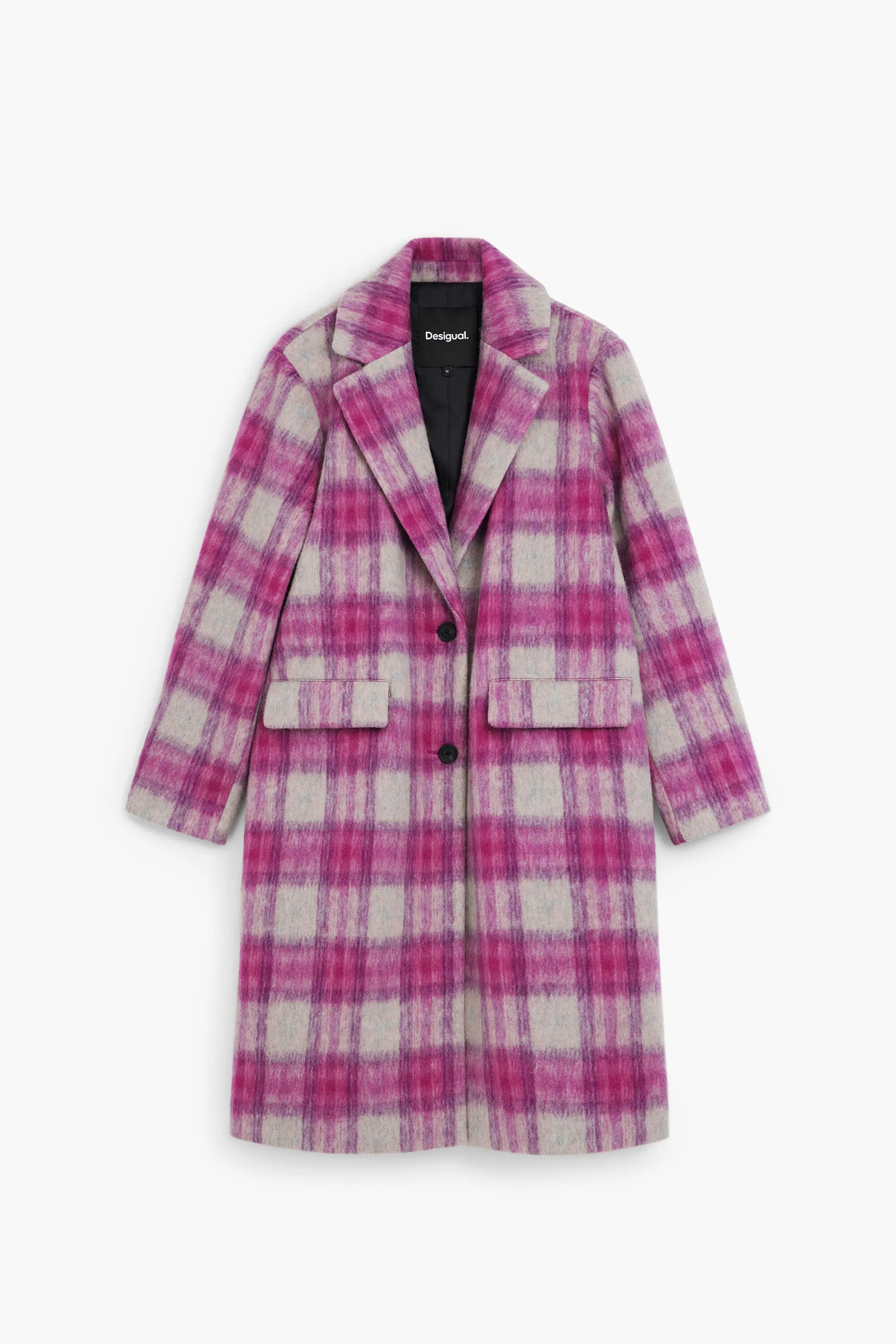Abrigo tartán rosa