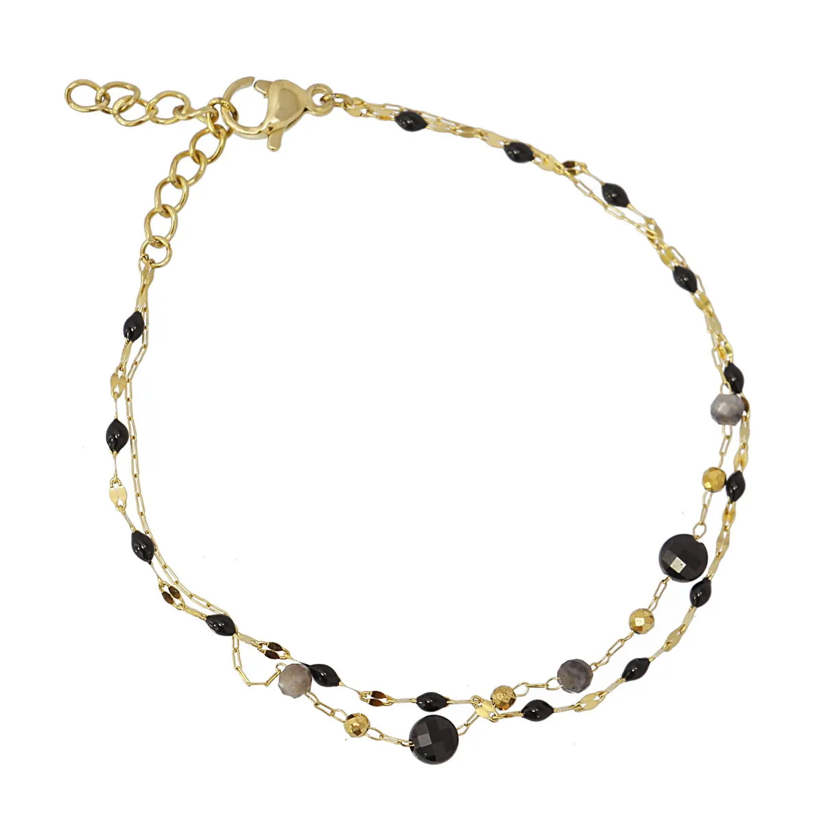 ANARTXY PULSERA MáRMARA PIEDRA NEGRA  ANARTXY