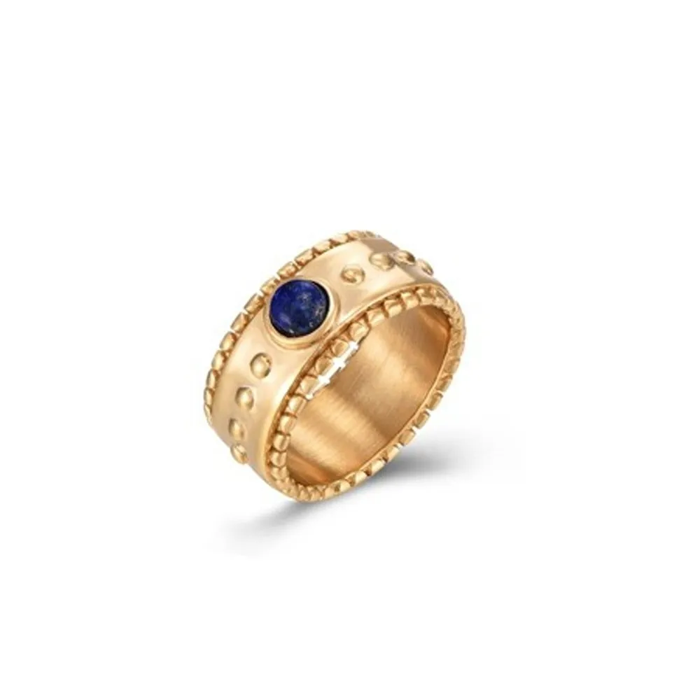 Anillo Anthe Lapislázuli Oro