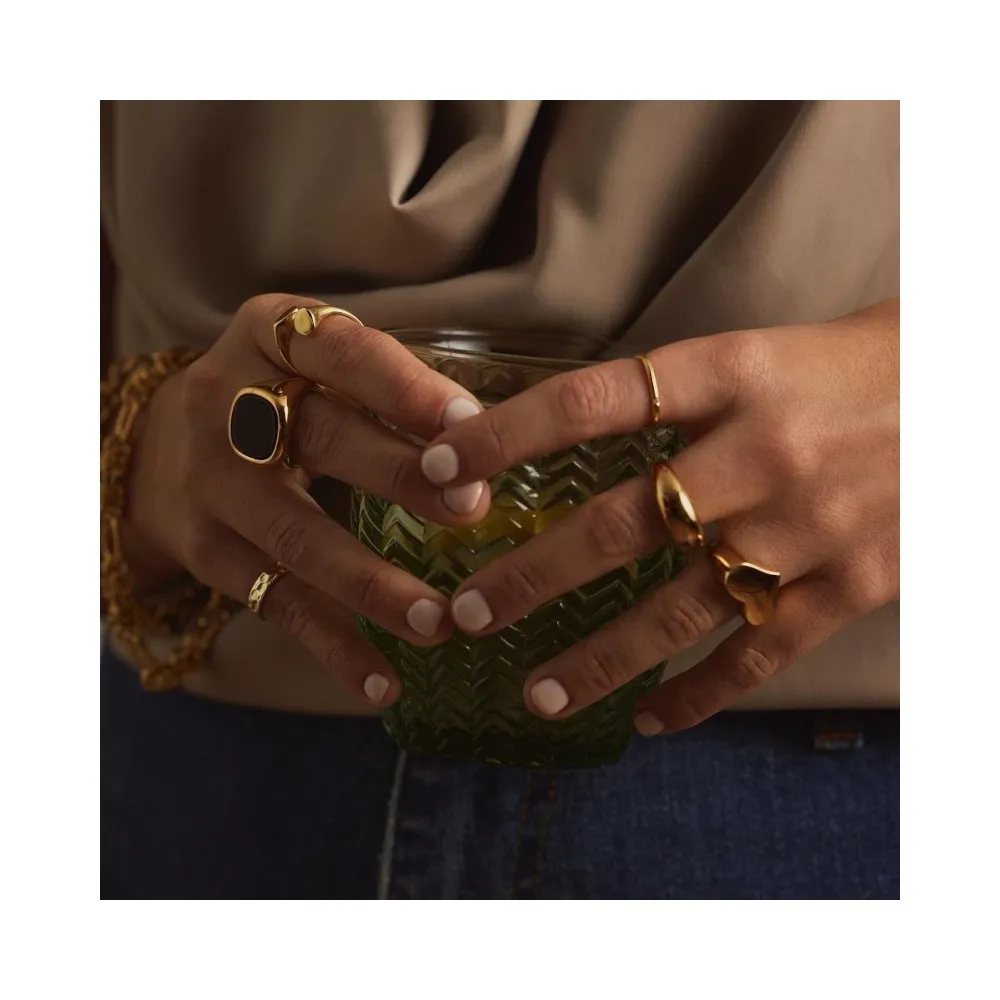 Anillo Malenka Black Oro