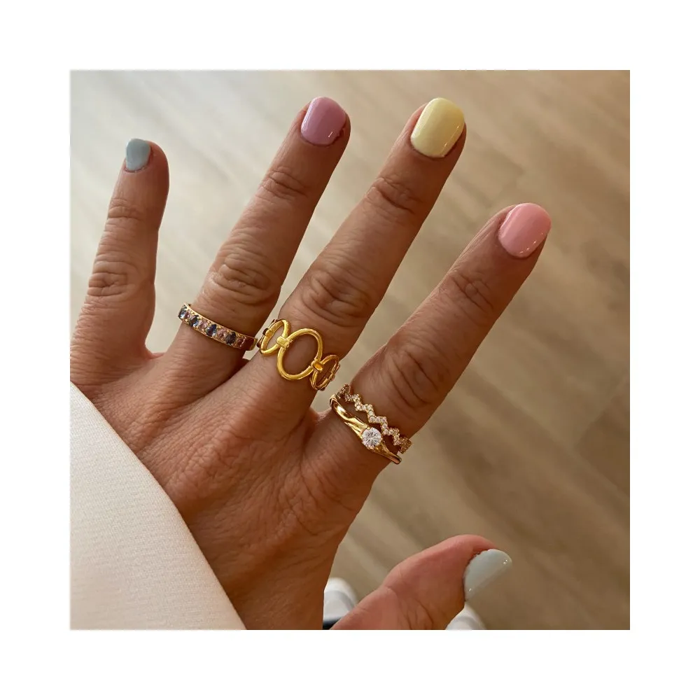 Anillo Waldorf Multicolor Oro