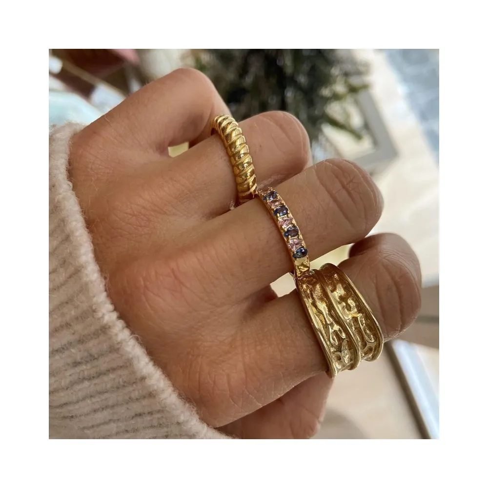Anillo Waldorf Multicolor Oro