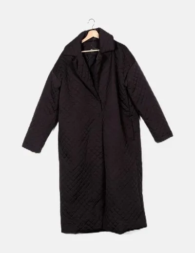Asos Abrigo acolchado negro