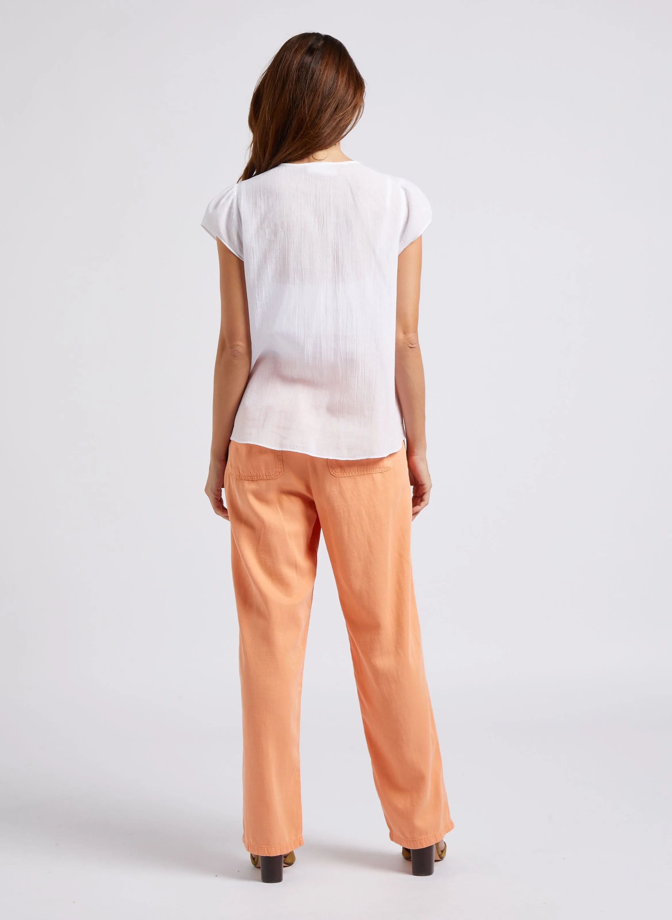 BALTIMORE  PANTALóN RECTO EN NARANJA
