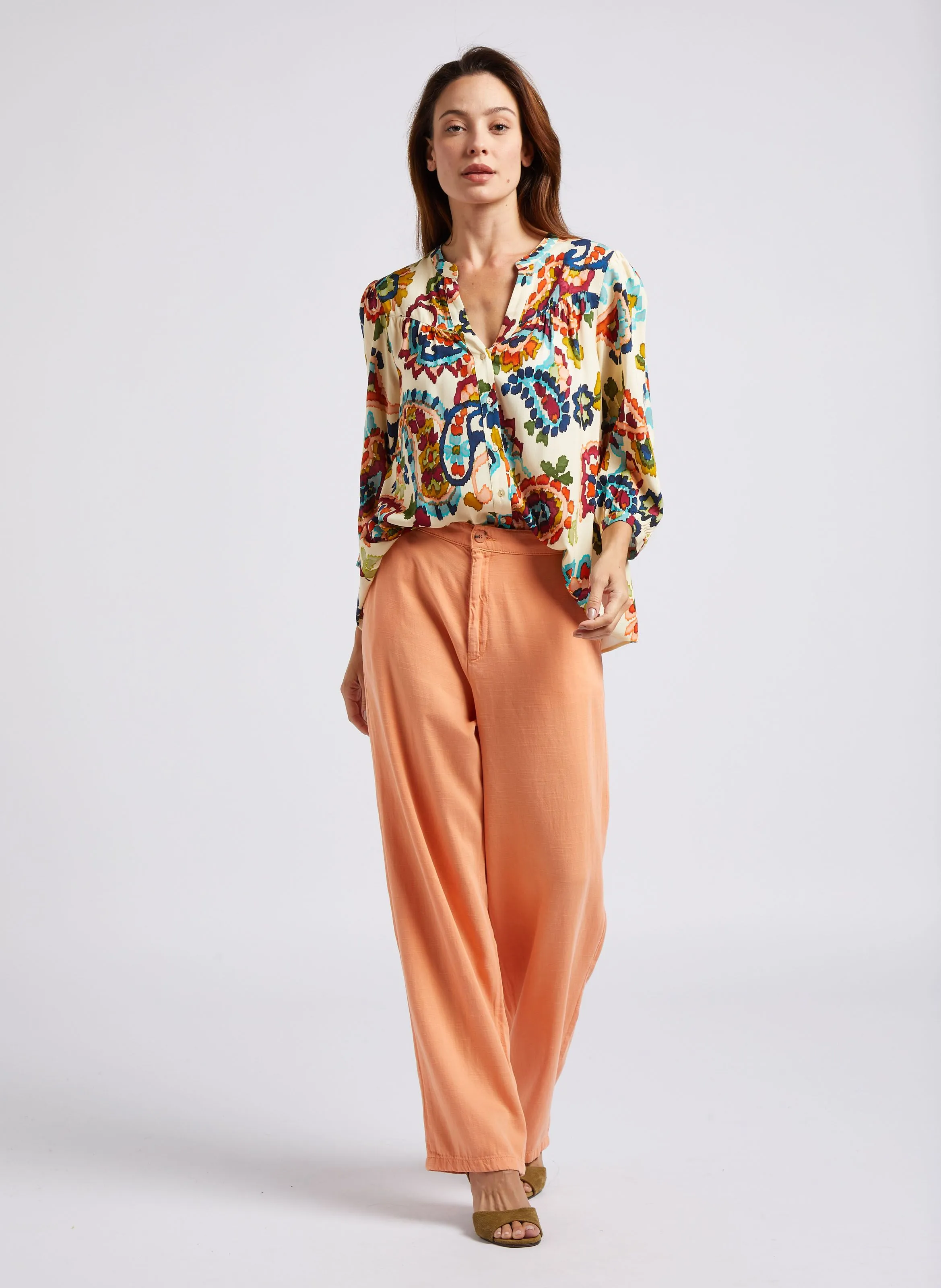 BALTIMORE  PANTALóN RECTO EN NARANJA