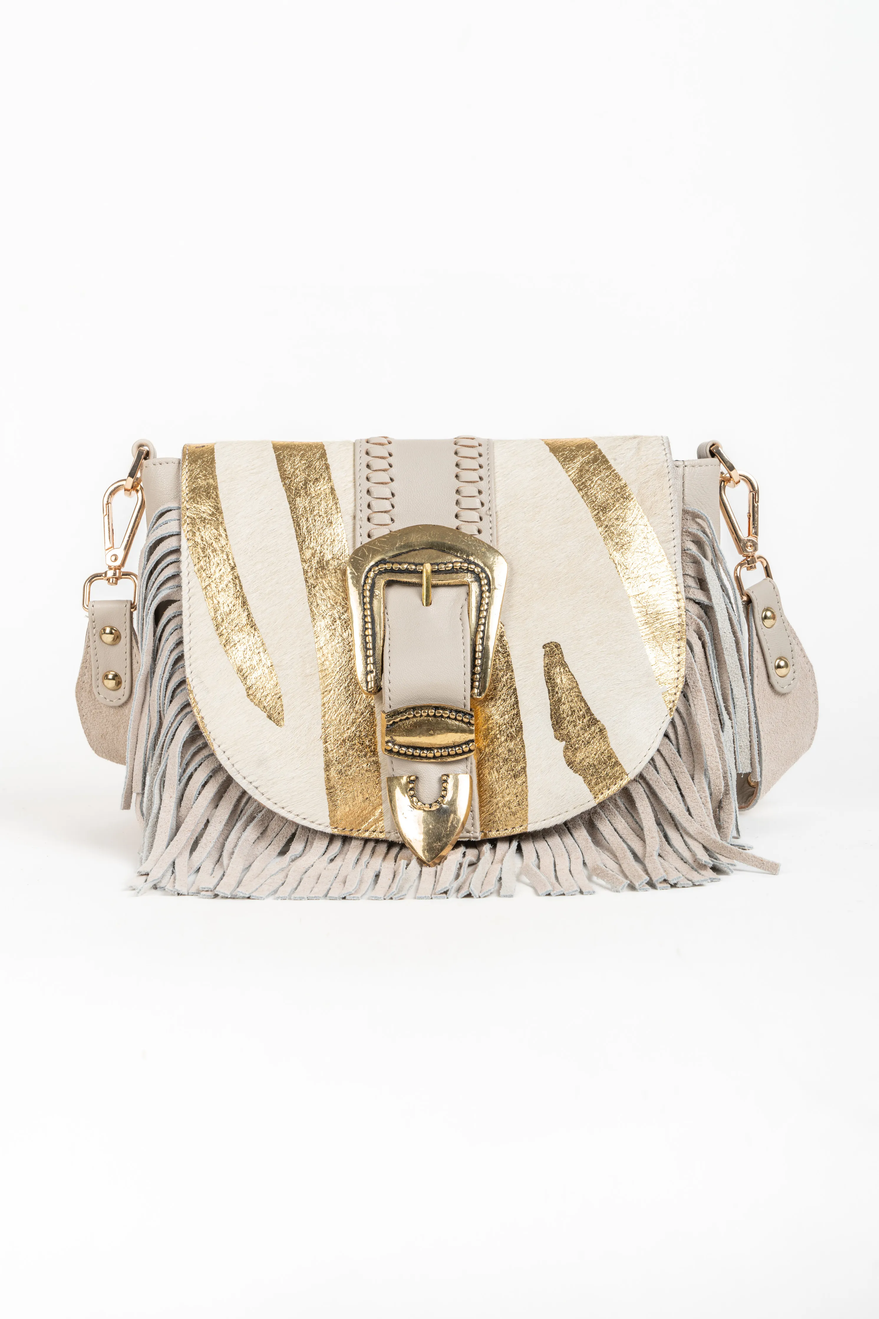 Bandolera piel Western Dorado