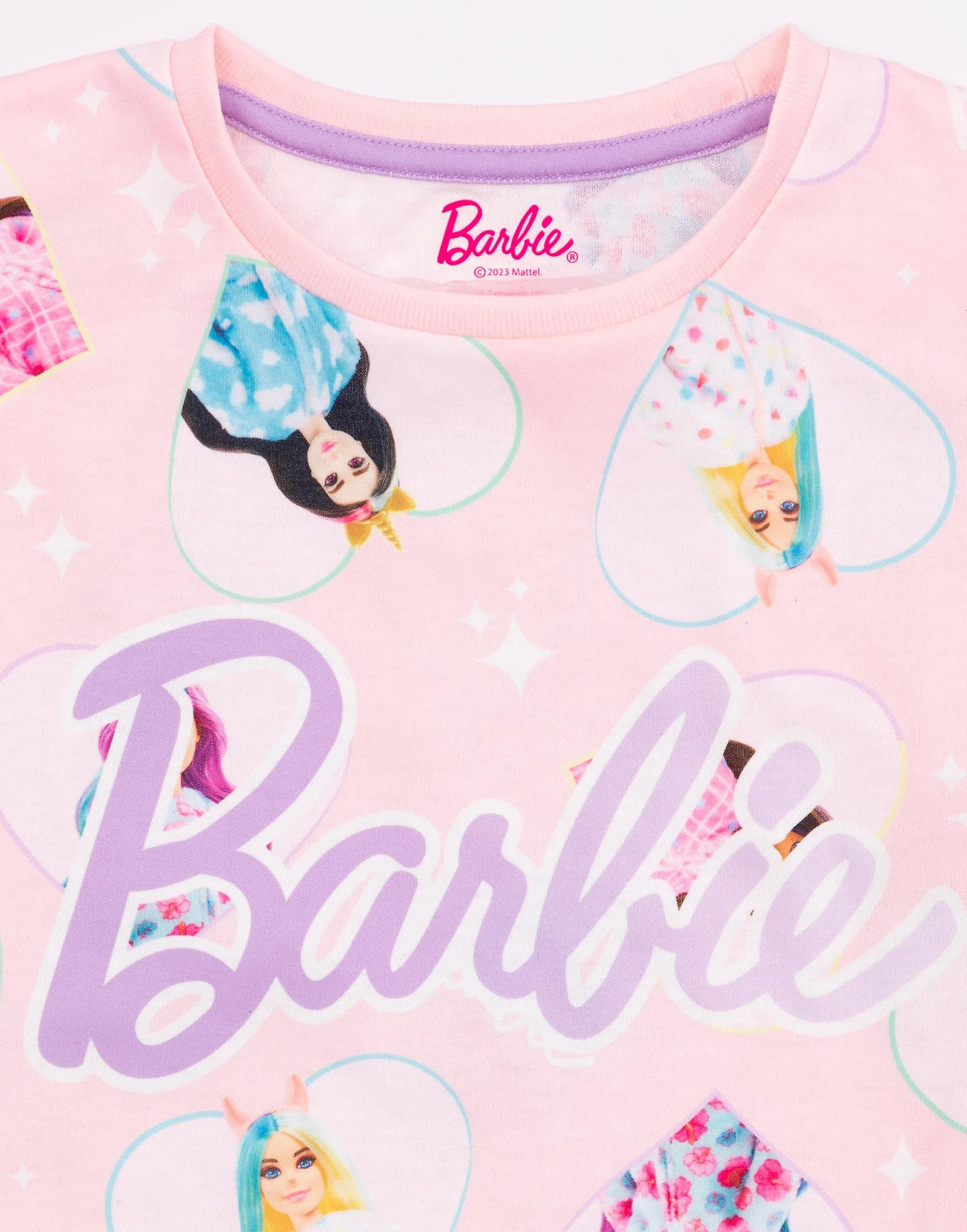 Barbie Girls Short Sleeve Nightdress Pink