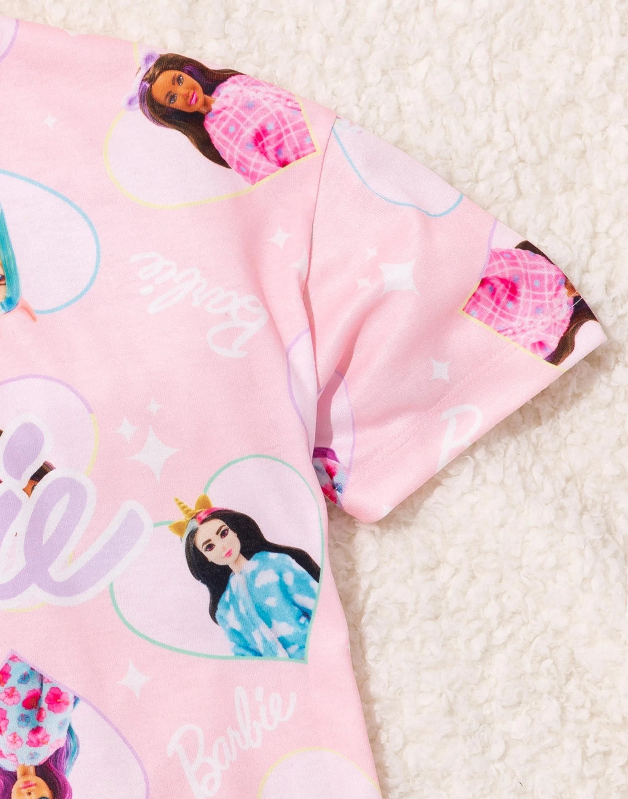 Barbie Girls Short Sleeve Nightdress Pink