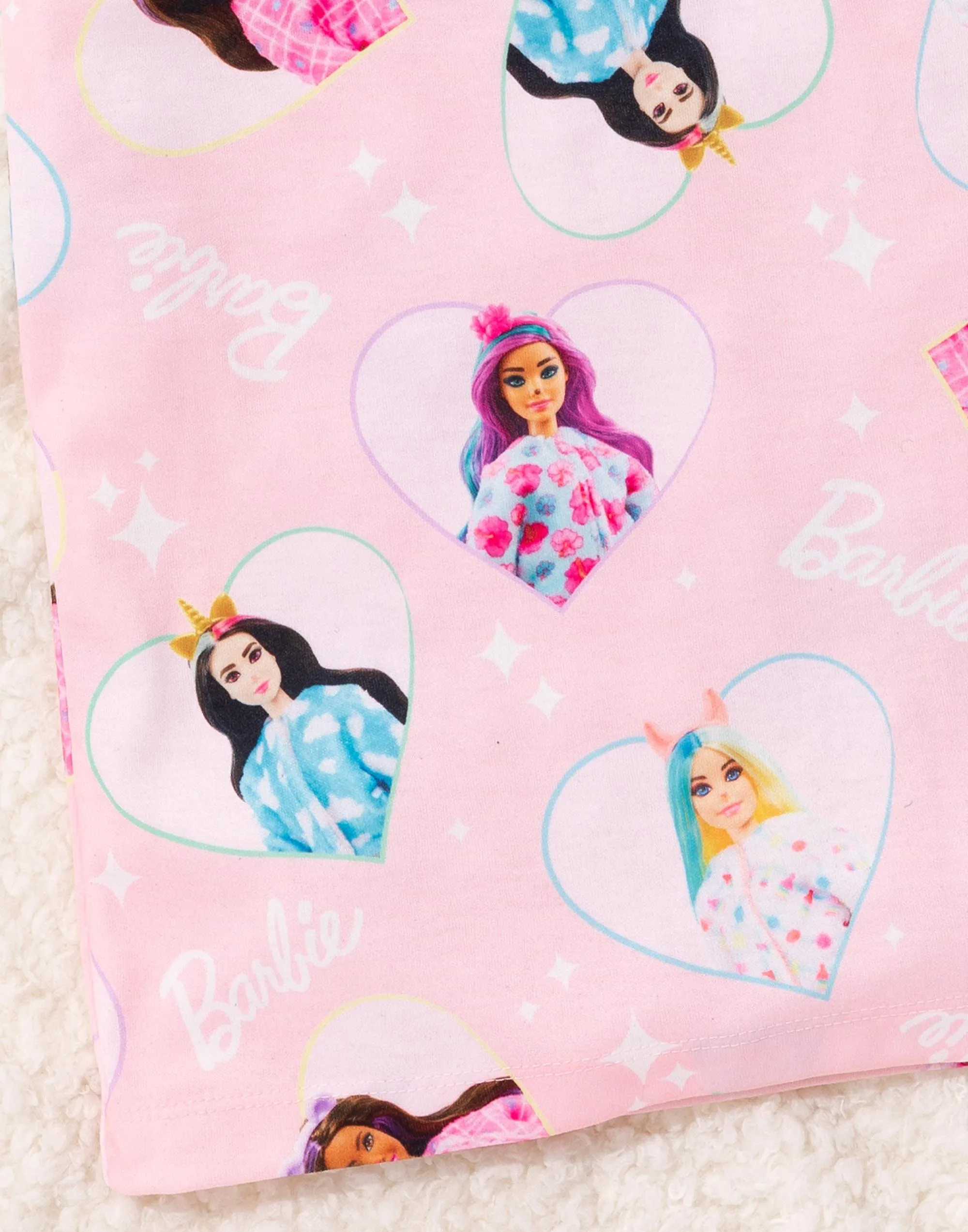 Barbie Girls Short Sleeve Nightdress Pink