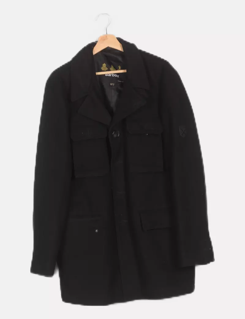 Barbour Abrigo negro básico