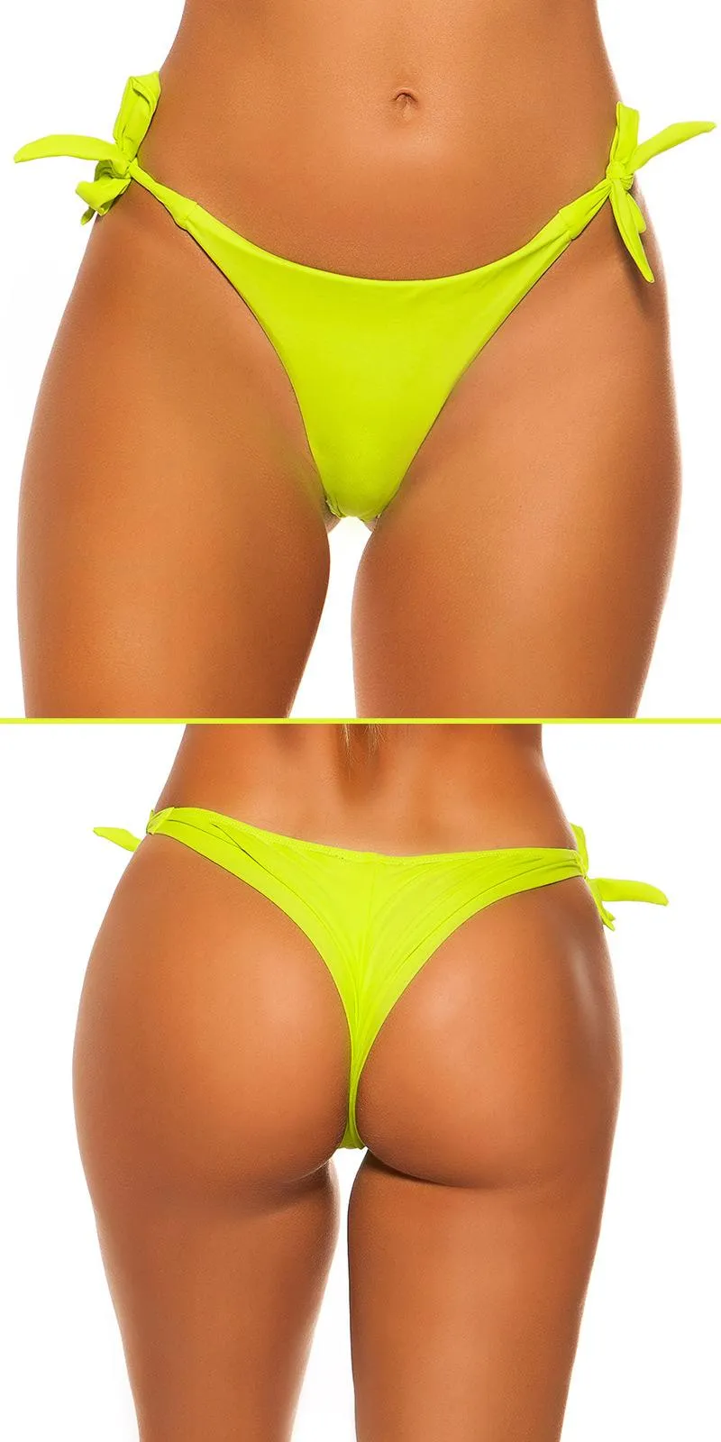 Bikini slip tanga amarillo neón