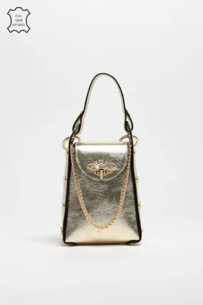 Bolso De Bandolera Y Mano Abeja Dorado