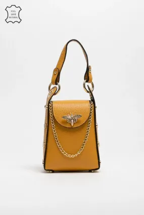 Bolso De Bandolera Y Mano Abeja Mostaza