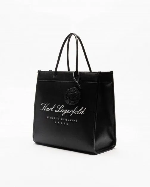 Bolso tote Karl Lagerfeld Hotel Karl Tote Tech Leath Negro
