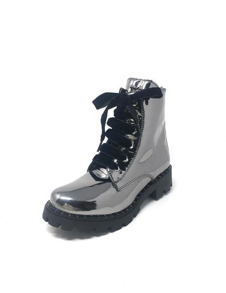 bota cordones charol antracita