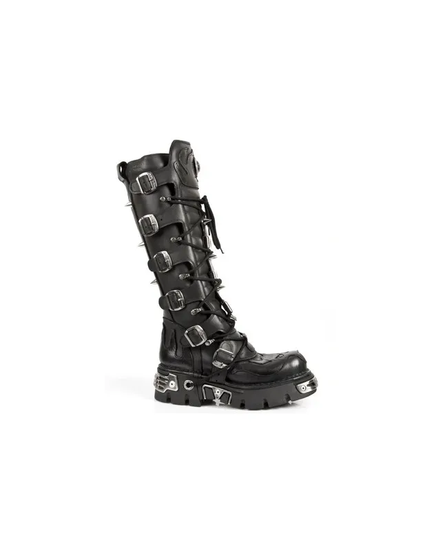 BOTAS ALTAS ALTURA RODILLA NEGRAS DE NEWROCK
