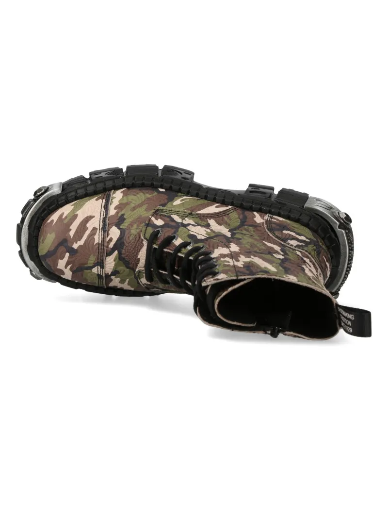 Botas camuflaje urbanas con plataforma
