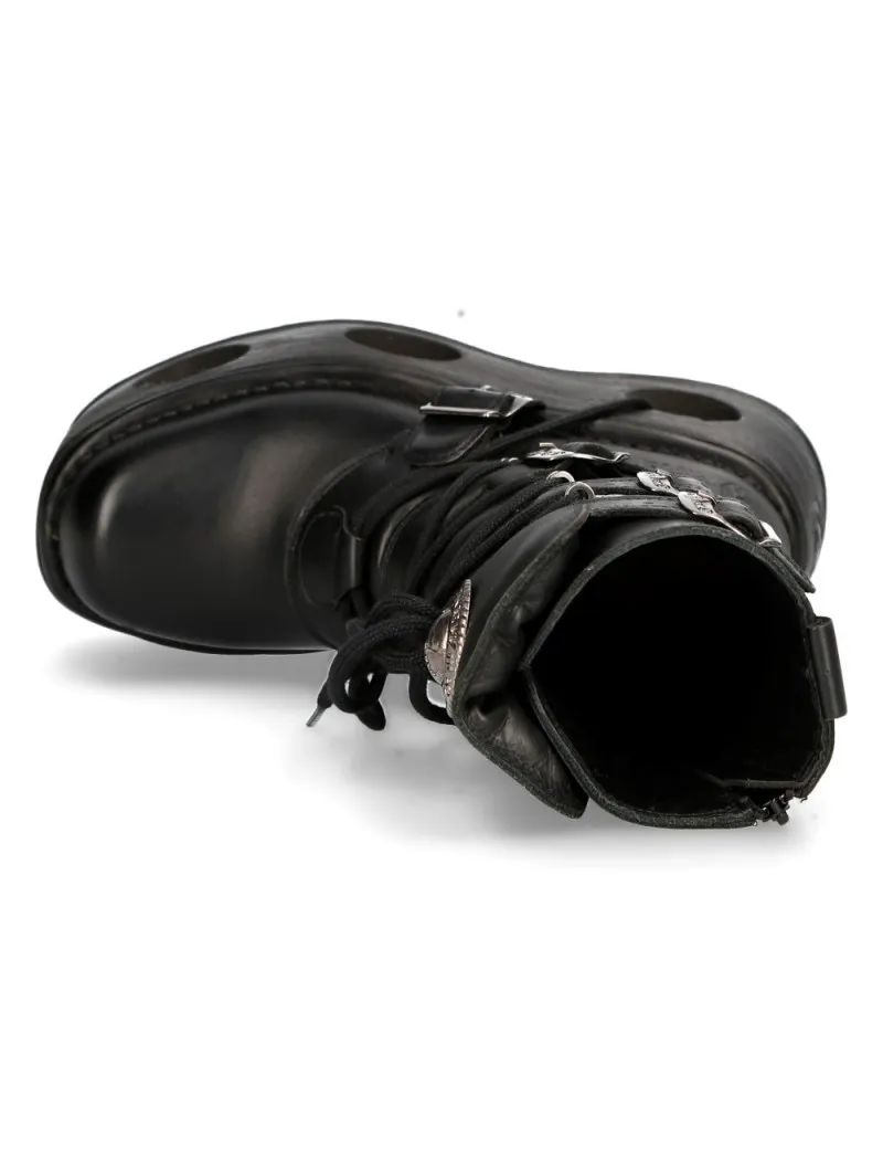 BOTAS NEWROCK DE PIEL NEGRAS PLATAFORMAS ALTAS