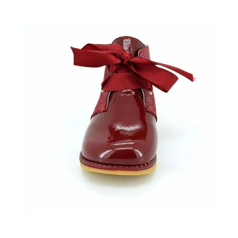Botas niña con cordon raso