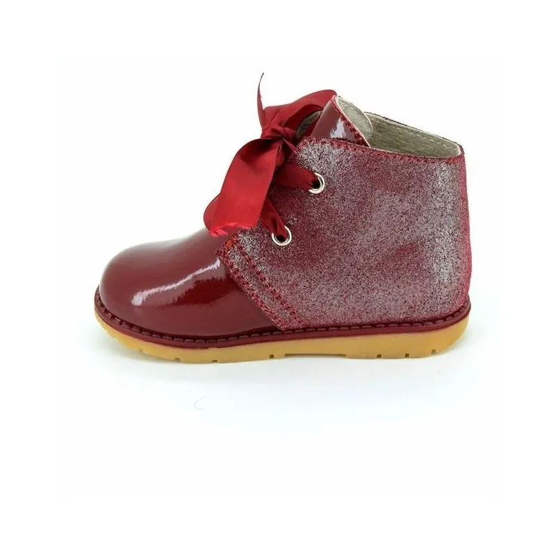 Botas niña con cordon raso