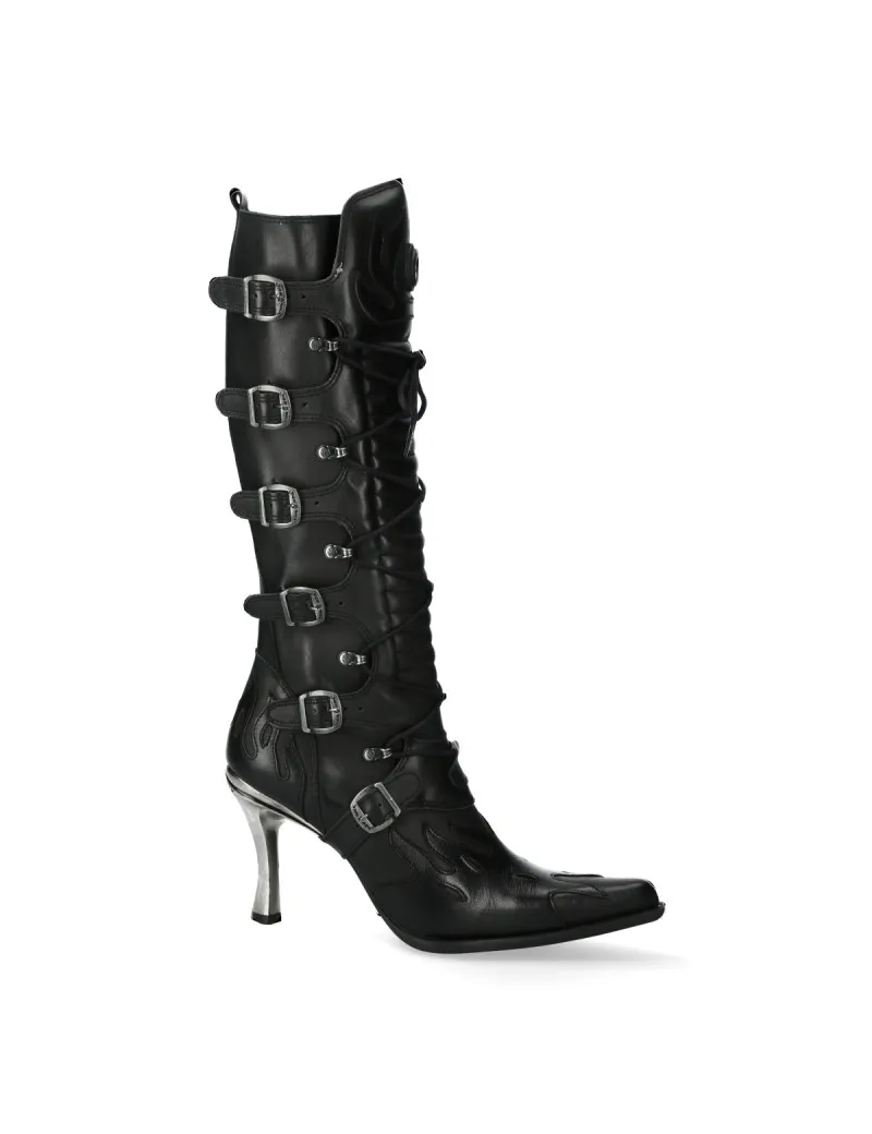 Botas punk goth malicia negro fuego