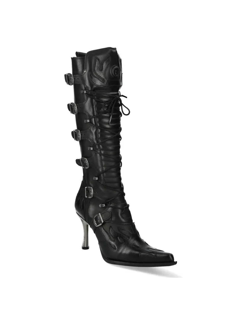 Botas punk goth malicia negro fuego