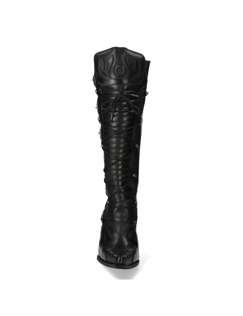 Botas punk goth malicia negro fuego