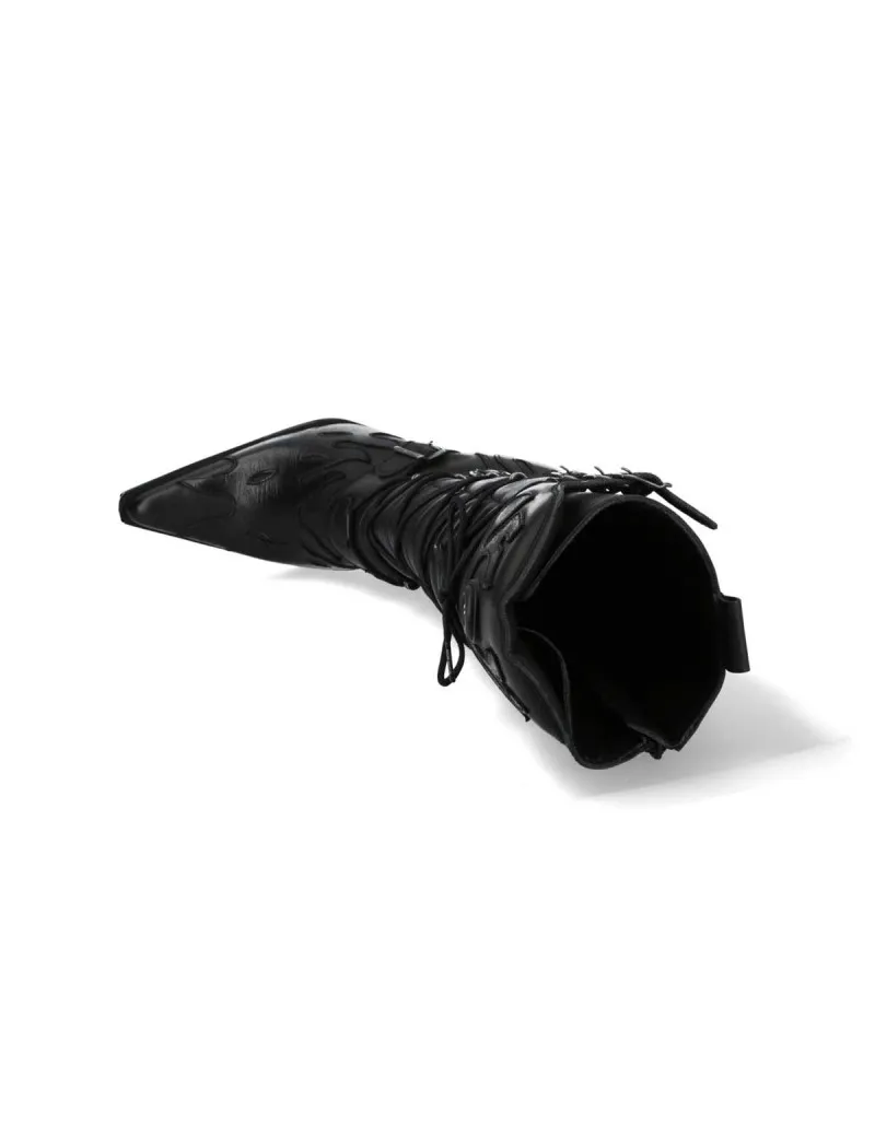 Botas punk goth malicia negro fuego