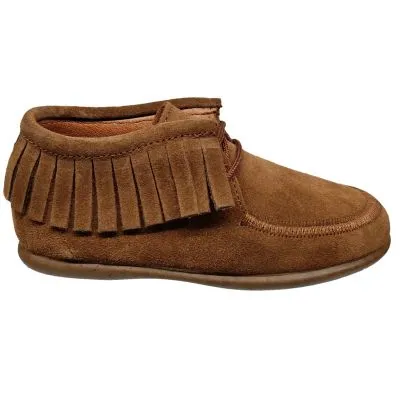 Botin niña flecos cuero chuches