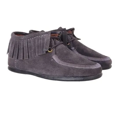 Botin niña flecos gris chuches