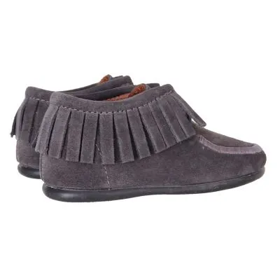 Botin niña flecos gris chuches