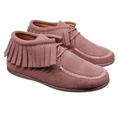 Botin niña flecos nude chuches
