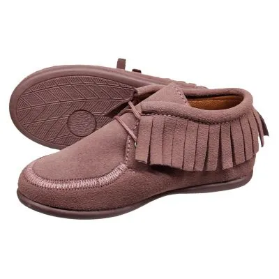 Botin niña flecos nude chuches