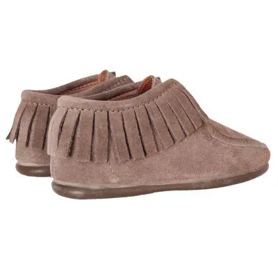 Botin niña flecos taupe chuches