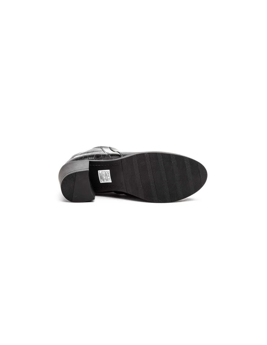 Botines Tacón Piel Negros