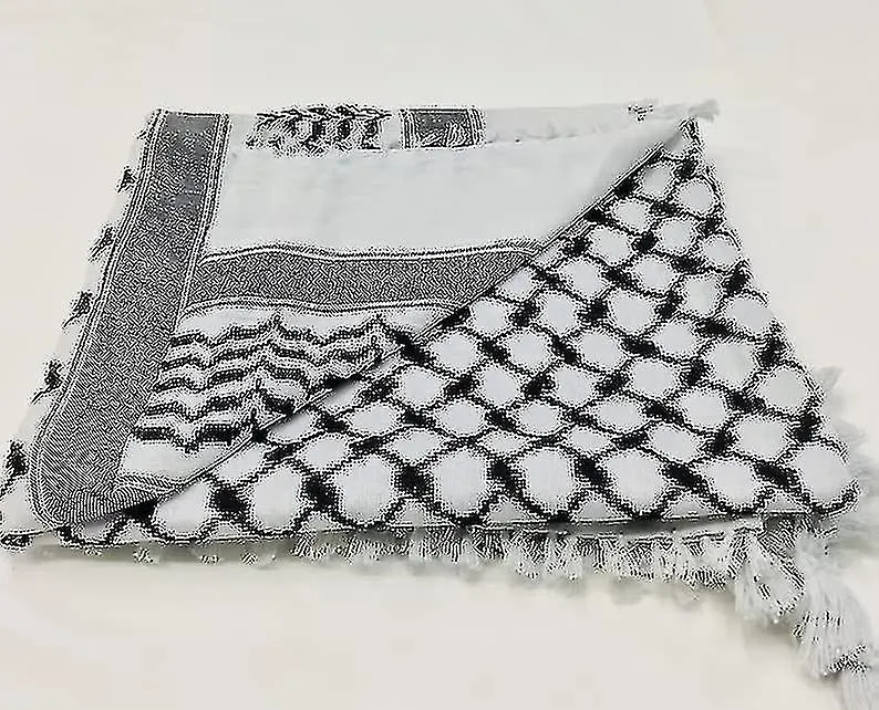 Bufanda de Palestina, Keffiyeh, Arafat Hatta, Ancha con borlas, Shemagh Keffiyeh Pata de gallo árabe100% Y2kk