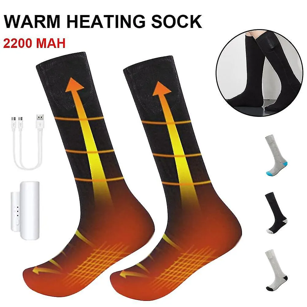 Calcetines calefactables Control remoto Calefacción eléctrica Calcetines Batería recargable Calcetines térmicos de invierno Homb