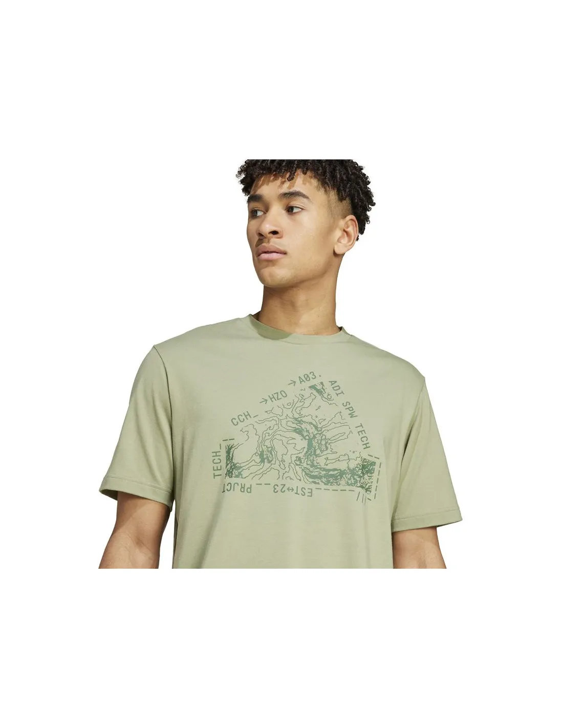 Camiseta adidas City Escape Lands Graphic Hombre Verde