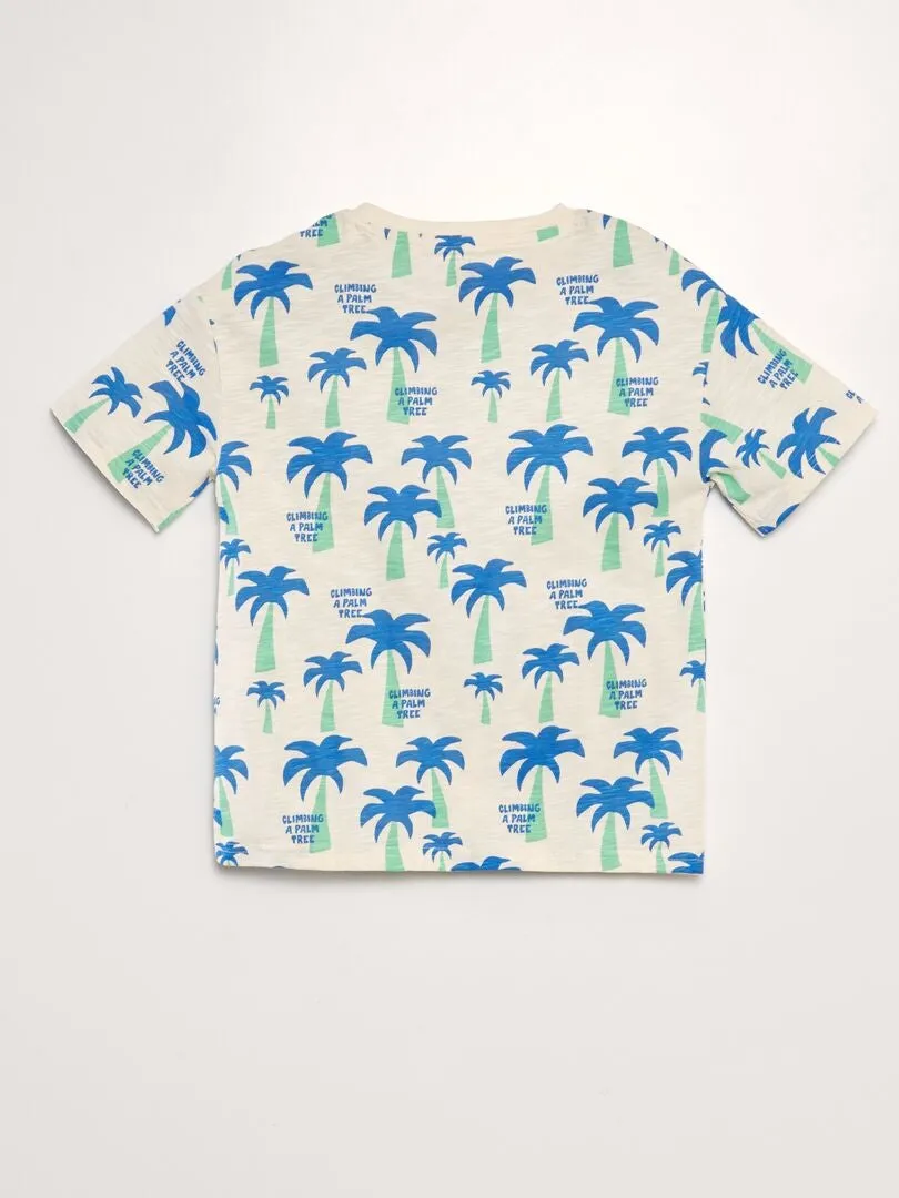CAMISETA CON CUELLO PANADERO  BLANCO