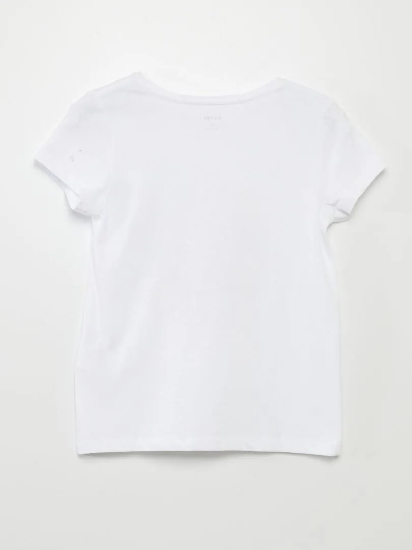 CAMISETA CON INSCRIPCIóN  BLANCO