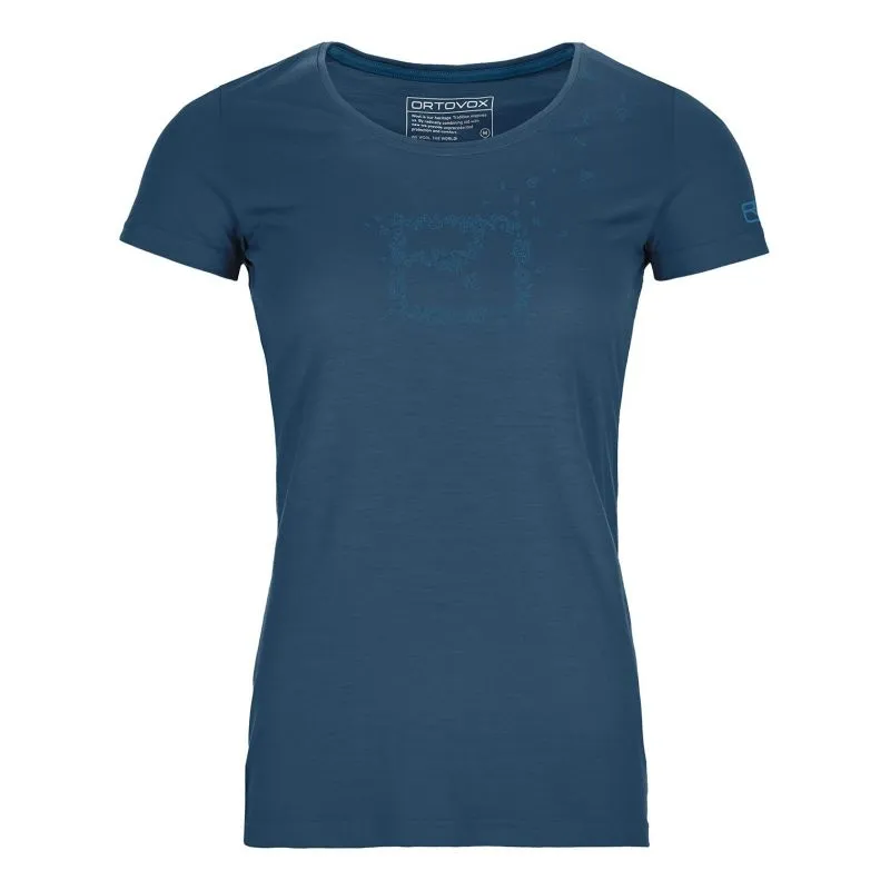 Camiseta Ortovox 150 Cool Leaves (Petrol Blue) mujer