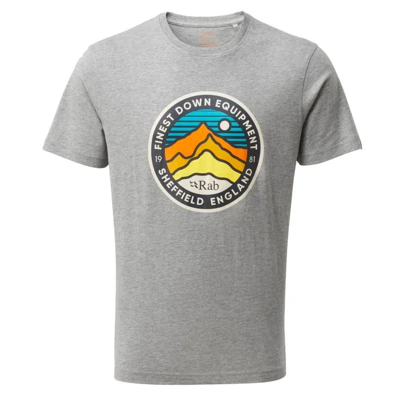 Camiseta Rab Stance 3 Peaks SS (Grey Marl) para hombre
